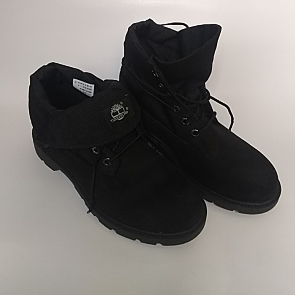 Black Roll Top Timberland Boots